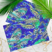 Watercolor Artistic Exotic Tropical Palm Leaves Tissue Paper