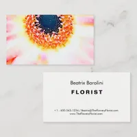 Blush Pink Watercolor Floral Daisy Business Card