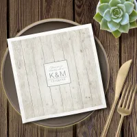 Succulents and Rustic Wood Wedding ID515 Napkins