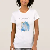 *~* Abstract Blue Watercolor Gold Glitter Paint T-Shirt