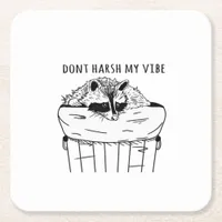 Goblincore Dont Harsh My Vibe Classic Square Paper Coaster