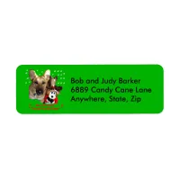 German Shepherd & Toy Reindeer Address Labels