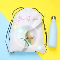 Dreamy Pastel Butterfly  drawstring backpack 