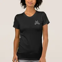 Personalized Name White Black Golf T-Shirt