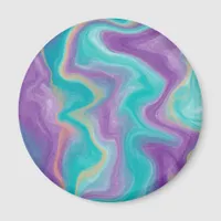 Purple, Blue, Gold and Teal swirls Peaceful  Magnet