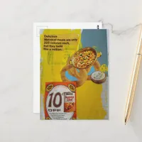 1968 meals coupon mixed media collage  postcard