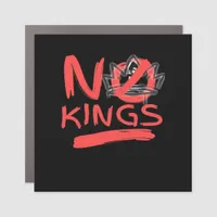 No King Simple Clean Design Car Magnet