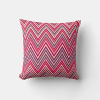 Pink Delight Modern Zig Zag Pattern Pillow Cushion