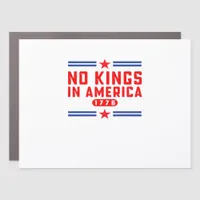 No Kings In America Classic Minimal Clean Car Magnet