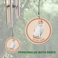 Ginger Orange and White Cat Design Personalized Wind Chime