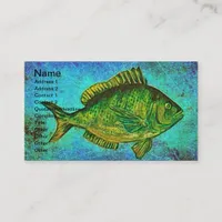 Gone Fishing Digital Art Business Card