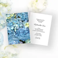 Blue Hydrangea Bridal Shower Invitation