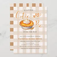 Little Cutie Pie Pumpkin Pie Fall Baby Shower Invitation