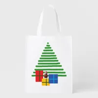 Polyester Bag - Santa Mouse Under Xmas Tree