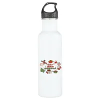 Tis The Season Christmas Acrylic Block Stainless Steel Water Bottle