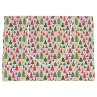 Multicolor Christmas Tree Large Gift Bag