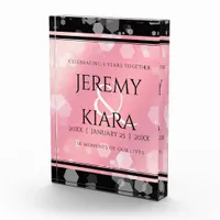 Elegant 2nd 5th Rose Quartz Wedding Anniversary Photo Block