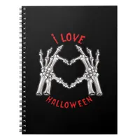 Halloween Skeletal Hands Heart Funny Saying  Notebook