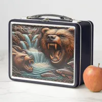 Rushing River Hunt: Bear’s Moment of Power Metal Lunch Box