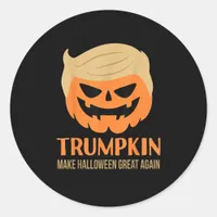 Trumpkin Make Halloween Great Again Funny Sarcasti Classic Round Sticker