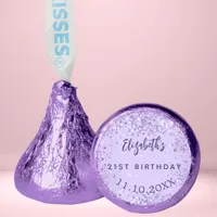 Birthday violet confetti elegant party hershey®'s kisses®