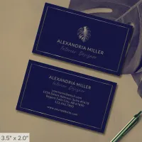 Monstera Tropical Leaf Interior Design Business Card