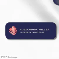 Tropical Themed Hospitality Name Tag