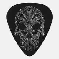 Filigree Goth Day of the Dead Skull Guitar Pick