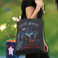 US 250 Years of Freedom Statue of Liberty & Eagle Tote Bag