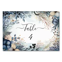 Ethereal Delicate Watercolor Serene Foliage   Table Number