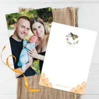 Honey Bee Elegant Baby Shower Thank You Card | Bum