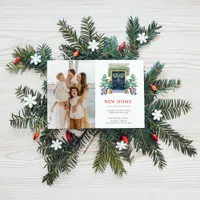 New Home Christmas Door Moving Photo Holiday Card