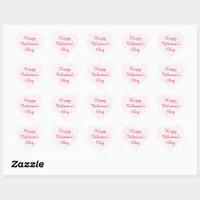 Pretty Pink Romantic Happy Valentine's Day Love Heart Sticker