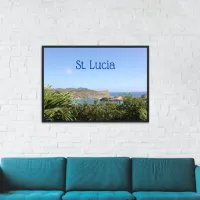 Scenic Caribbean Island Saint Lucia Poster