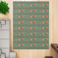 Southwest Javelina Family Copper Teal 9x12 ft Rug