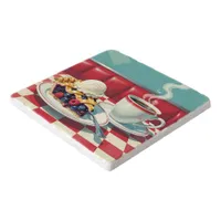 Mixed Berry Pie, Ice Cream and Coffee Trivet