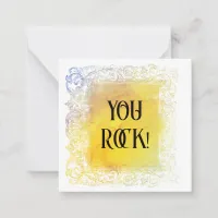 *~*  AP62 YOU ROCK Encouragement    Flat Note Card