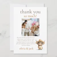 Highland Holy Cow Photo Baby Shower Thank you Card
