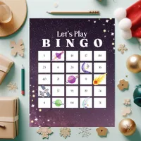Purple Illustration Christmas Bingo Jigsaw Puzzle