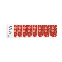 Elegant Pretty Floral Patterned Red Stylish Minx Nail Art