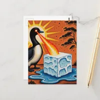 An Angry Loon Melting Ice with lazer eyes Postcard