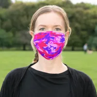 Pink and Blue Camouflage Abstract Pattern, ZSSG Adult Cloth Face Mask