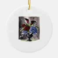 Whimsigothic – Gothic Floral Vase Aesthetic Classi Ceramic Ornament