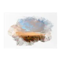 *~* Rainbow Beach Waves Ocean Artsy Floral AR11  Acrylic Print