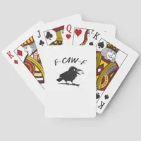 Screaming F-Caw-F Crow Humor Raven Funny Gothic Bi Poker Cards