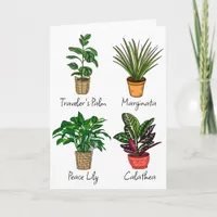 Hand Drawn House Plants | Happy Birthday  Card