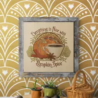 Pumpkin Spice Coffee Vintage Look Photo Print