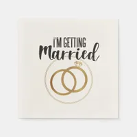 Bride to Be Party Getting Married Wedding Ecru Napkins