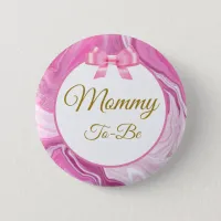 Mommy To Be Baby Shower Pink & Gold   Button