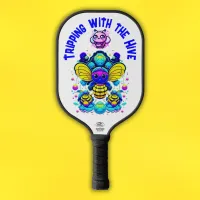 Tripping with the hive Psychedelic Bees | Pickleball Paddle